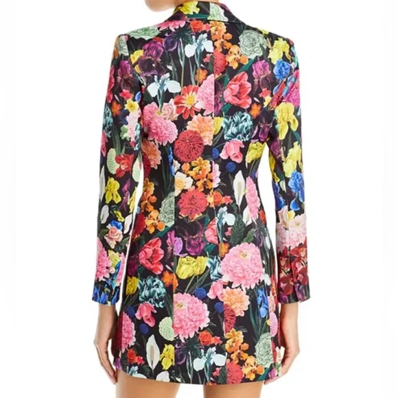 Alice & Olivia NWT Floral Multicolor Blazer Dress sz 2 women’s retail $550 - Picture 6 of 7